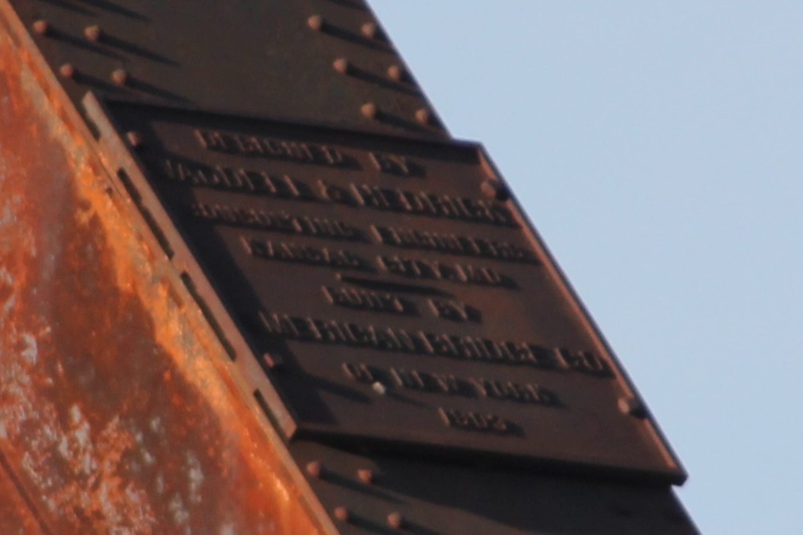 Plaque on Nebraska swing span (span #3)